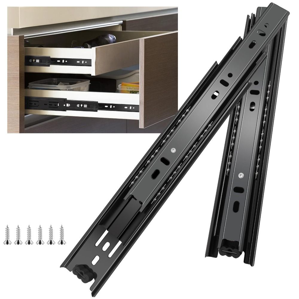 Heavy Duty Drawer Slides Smooth Operation Ball Bearing Drawer Rails  Office Furniture