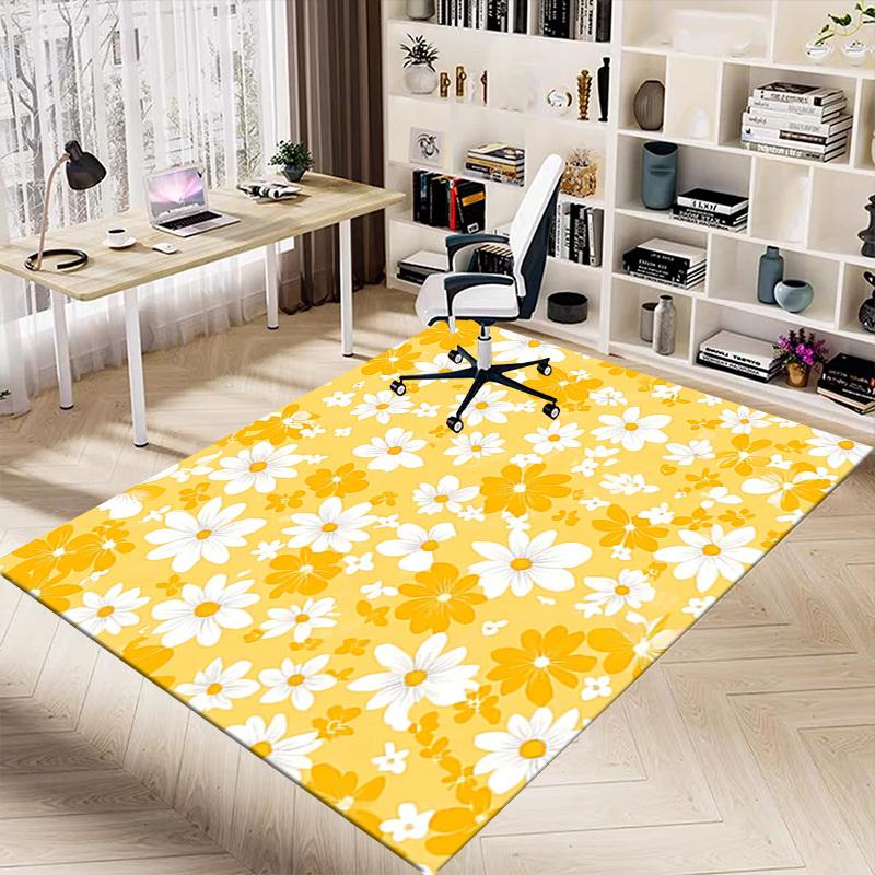 1PC Flower Pattern Non-Slip Floor carpet, suitable for Office, bedroomand playrooms. It can also be used as a sofa footrest cover-T72