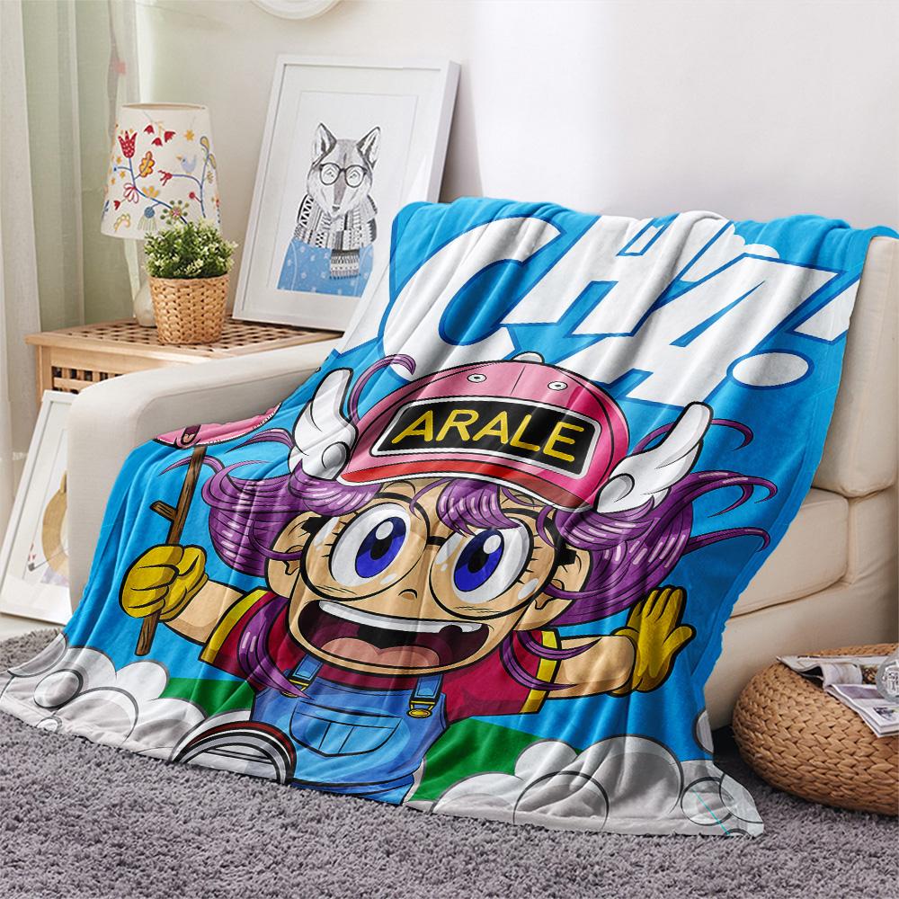 Dr. Slump Print Flannel Blanket, High quality Comfortable for All Seasons, Home Decor, Warmth and Comfort