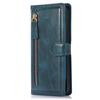 For iPhone 15 Pro Shockproof PU Leather Case Wallet Zipper Pocket Flip Stand Phone Cover