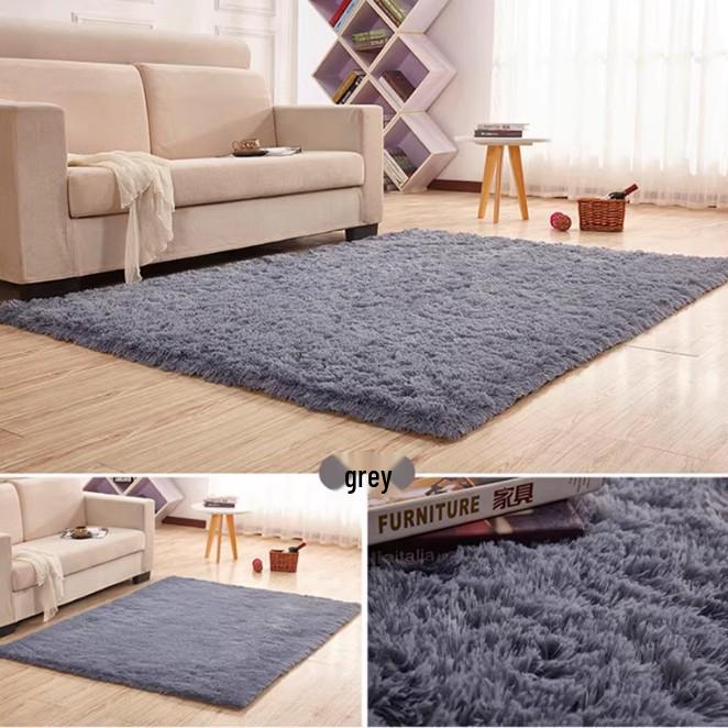 Nordic Plush Silk Fur Carpet for Living Room or Bedroom Sofa
