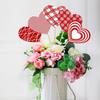 Valentines Party Vase Inserts Ornament 15Pcs Cardstock DIY Decors For Table Centerpieces Floral Arrangement D57B