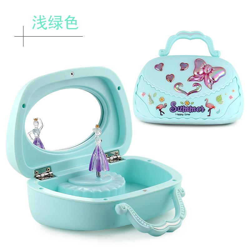 

Детская музыкальная шкатулка для украшений, вращающаяся вращающаяся музыкальная шкатулка для девочек-балетчиц, подарок синий