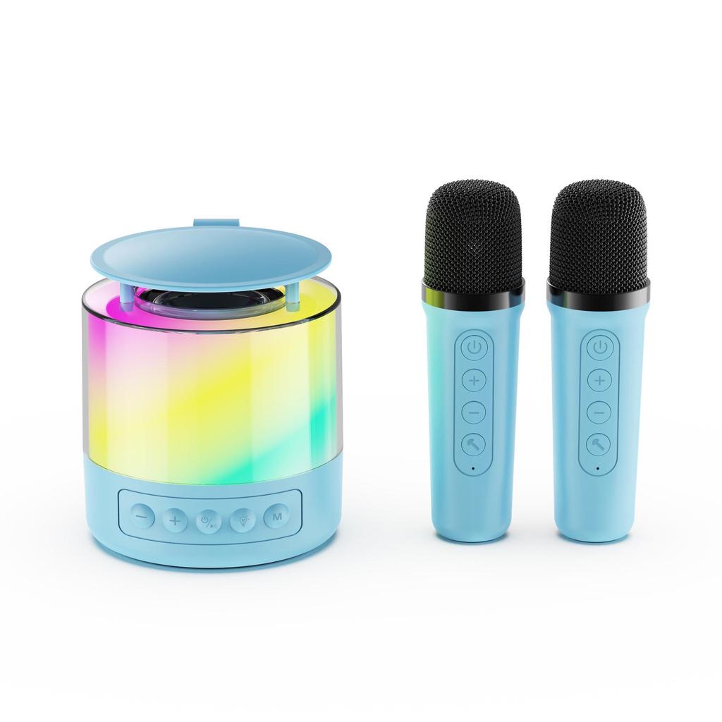 New K19 Wireless Bluetooth Speaker Microphone: Portable, Outdoor/Indoor Karaoke with Lights