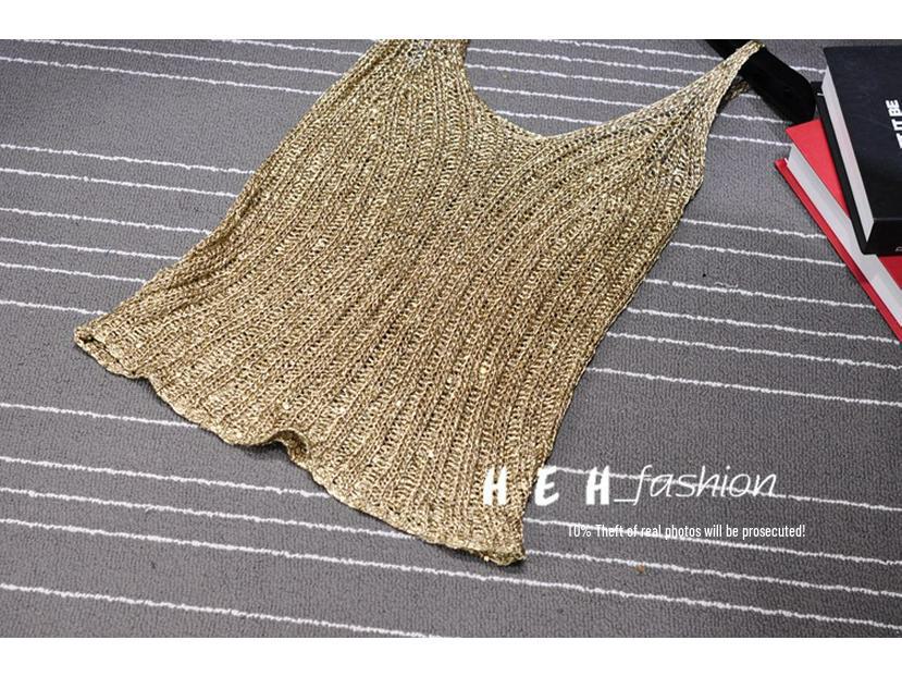 Bingbing Randigstickad Camisoletopp med Glitter