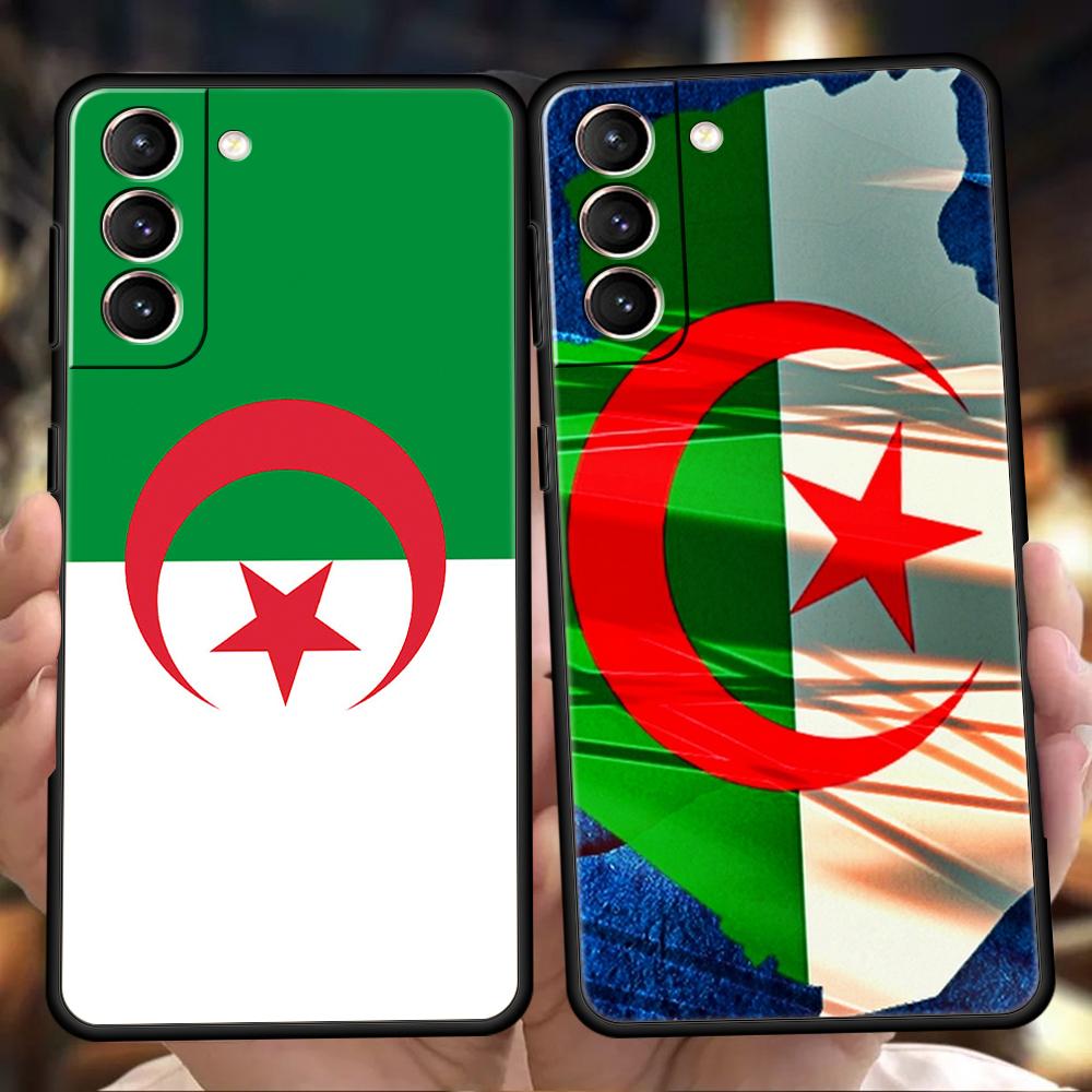 Algeria Flag Case for Samsung Galaxy S24 S23 S22 S20 S21 FE Ultra S10 S10E S9 S8 Plus 5G Silicone Shockproof Phone Cover Capas
