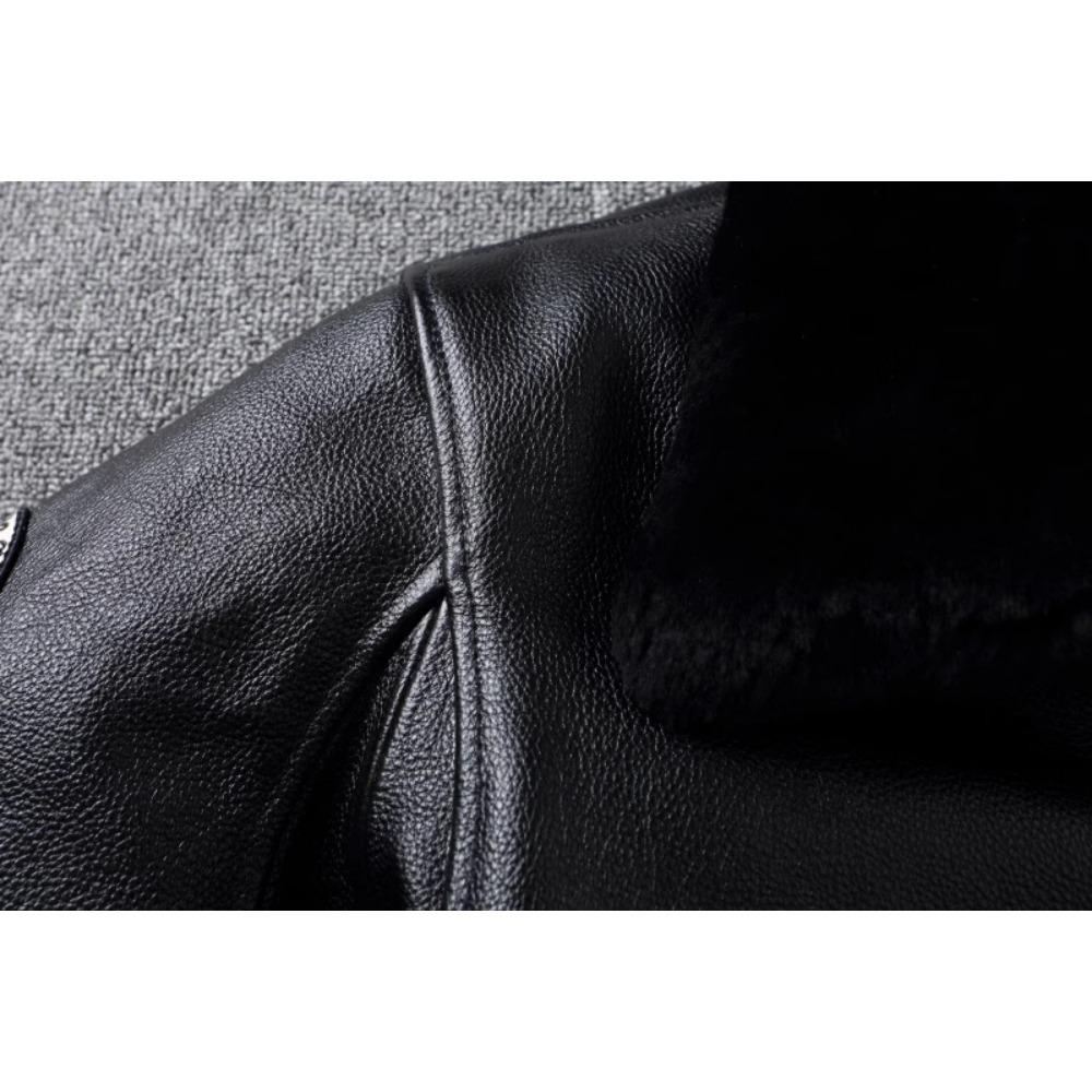Chinese Size Top G1 Genuine Cowhide Men Leather Jacket Detachable Fur Collar Flight Suit Jackets For Men Military Aviator Coat Winter
