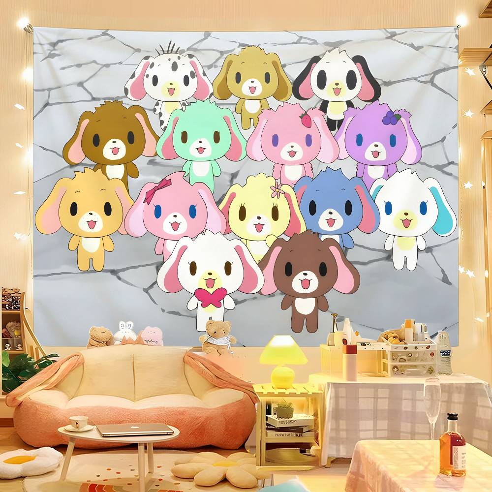 

1pc SSugarbunnies Anime Colorful Hippie Psychedelic Bar Living Room Study Bedroom Dorm Decor Aesthetic 74x94cm(29x37in)