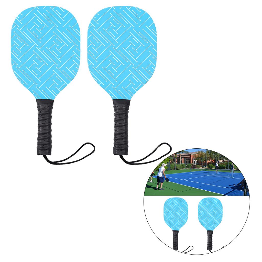 Wooden Paddles Set 2 Rackets Portable for Indoor Sports Outdoor -