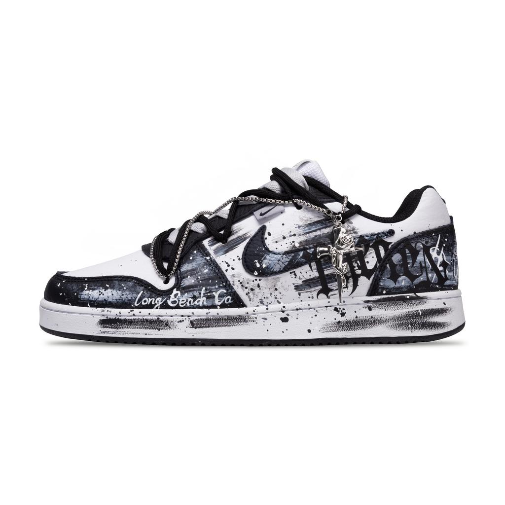 Nike EBERNON Wasteland Gears, Photovoltaic Power Synthetic Leather Abrasion Resistant Low top Skateboard Shoes Men's AQ1774-102(Team422-)