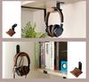 KiaoTime Kopfhörerhalter Halter Nussbaumholz Headset Universell Passend - Ständer, (Untertischhalterung)