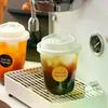 10PCS Transparent Disposable Coffee Cups with Lids U Shape for Hot Drink Milk Tea Takeaway Beverage