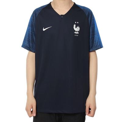 Nike France Team Sports Simple Moisture Wicking Short Sleeve Football Shirt Men Tops 893872-453