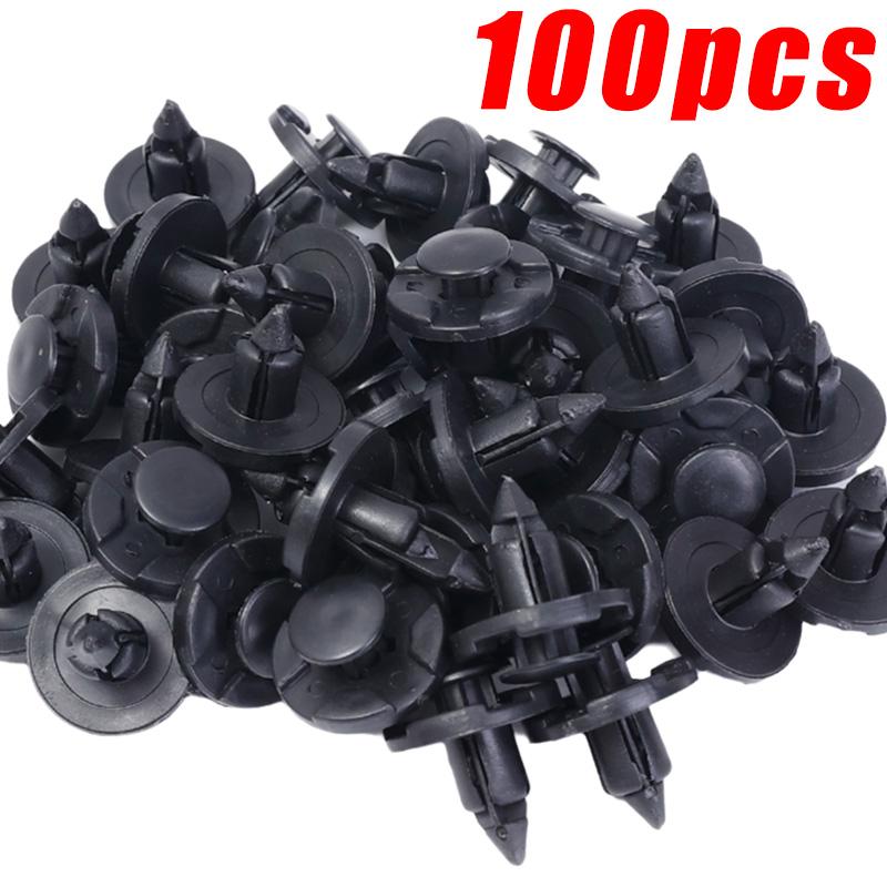 8mm Auto Fasteners Rivets Clips for Nissan Automotive Fastener Clips Body Push Retainer Bumper Trim Retainer Fastener 100/10Pcs