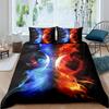 Boxing Bedding Set Red Boxing Gloves Pattern Comforter Cover Sports Theme Duvet Cover Room Pugilism Games Bedding Collection