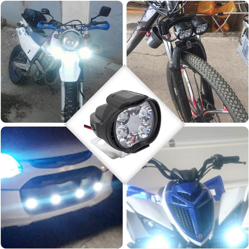 Durable And Waterproof LED Spotlight For Motorcycles 6LED Motorcycle Headlight Motorcycle Auxiliary