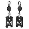 Easy-pull Buckle Badge Holder with Stainless Steel Cord Keychain Badge Reel Heavy-Duty Extendable Keychains ID Holder Break Straps Badge Reel