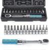 15pcs Torque Wrench Bike Torque Wrench Tool Bicycle Torque Wrench 1/4'' 2-14Nm Manual Ratchet Wrench Set
