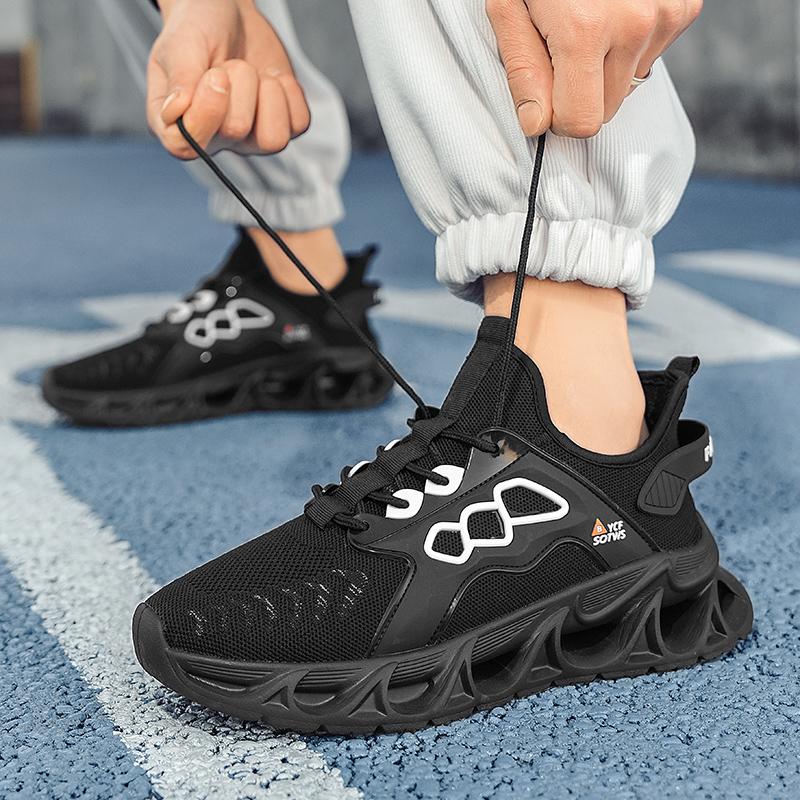 Men’s Black Yellow Sports Shoes Casual Running Shoes Students Lightweight Platform Elevator Sneakers Shoes Over Sized 46 47