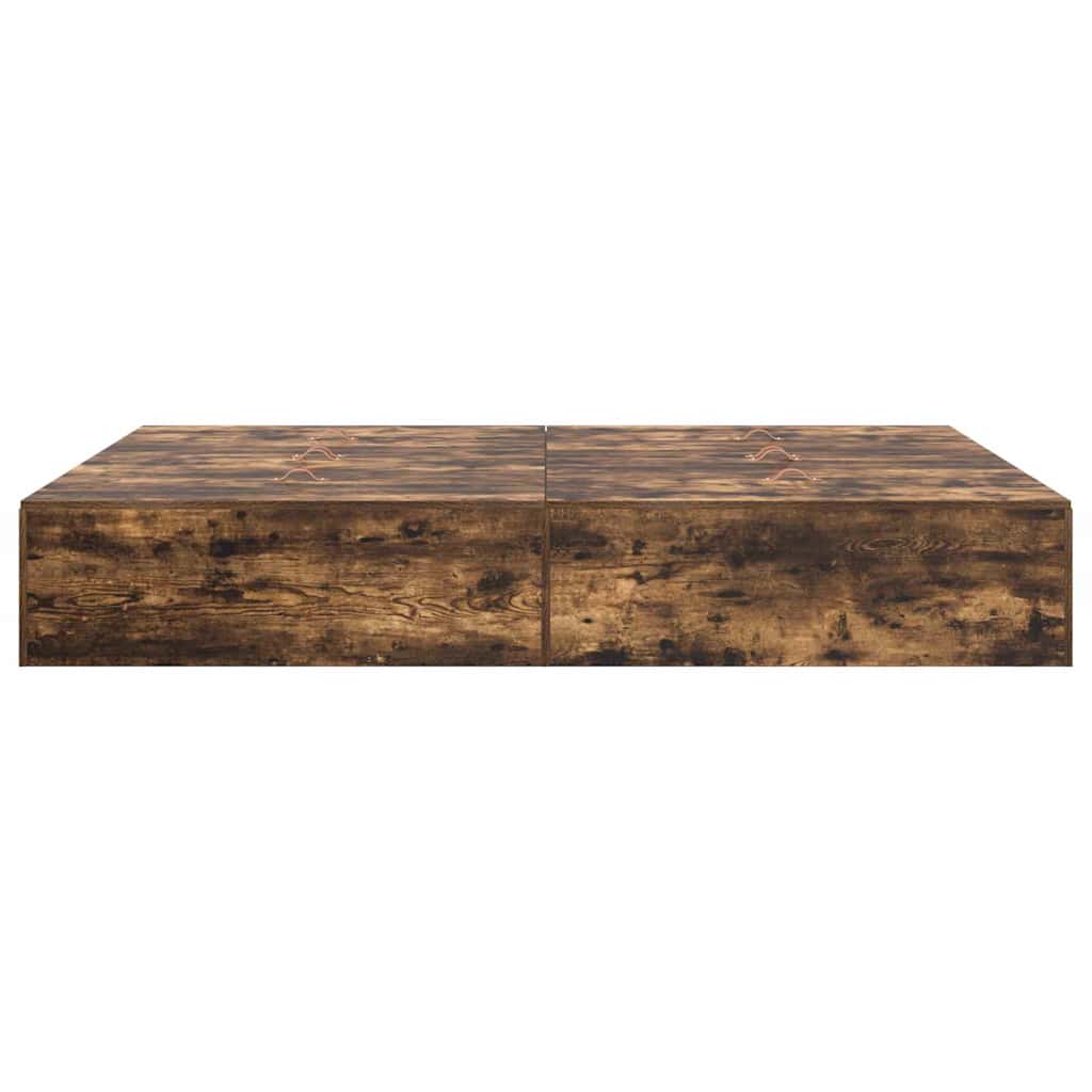 Storage Bed Frame Smoked Oak 150 X 200 Cm