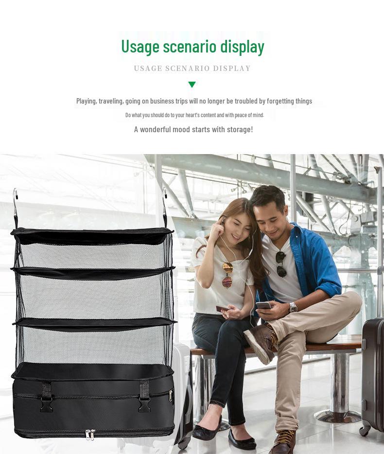 Multifunctional Large-Capacity Foldable Travel Hanging Clothes Organizer