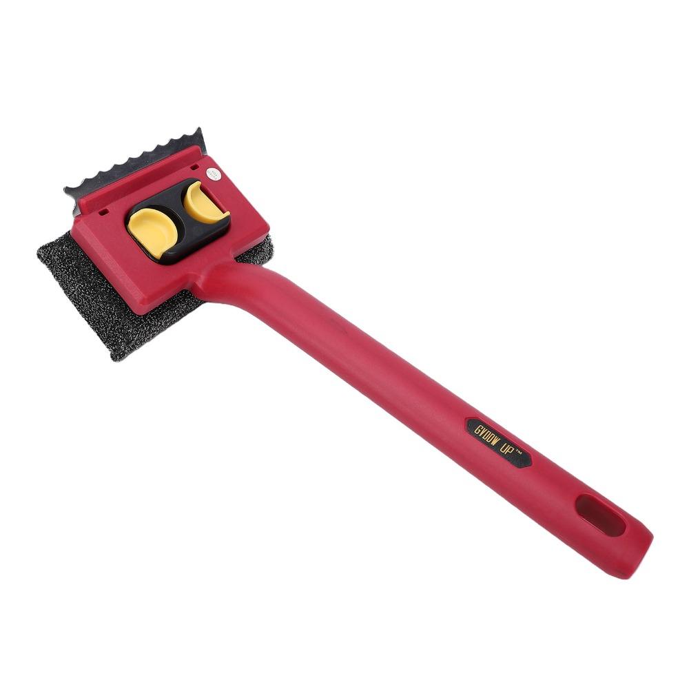 Durable BBQ Grill Scraper Detachable Scrub Heads Cleaning Tool  Gas Charcoal Grates