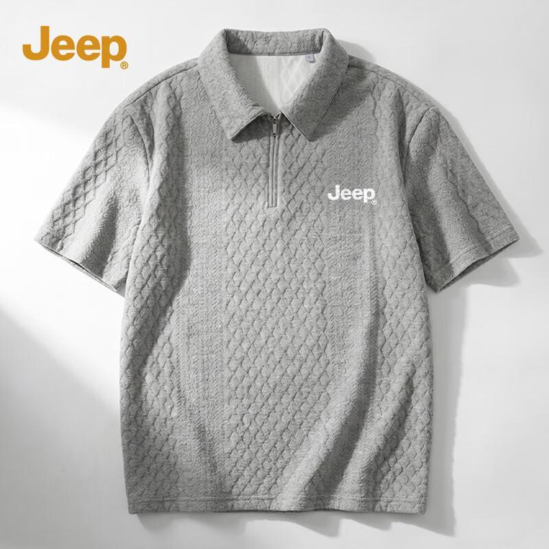 Мужская повседневная рубашка-поло JEEP с полумолнией XL