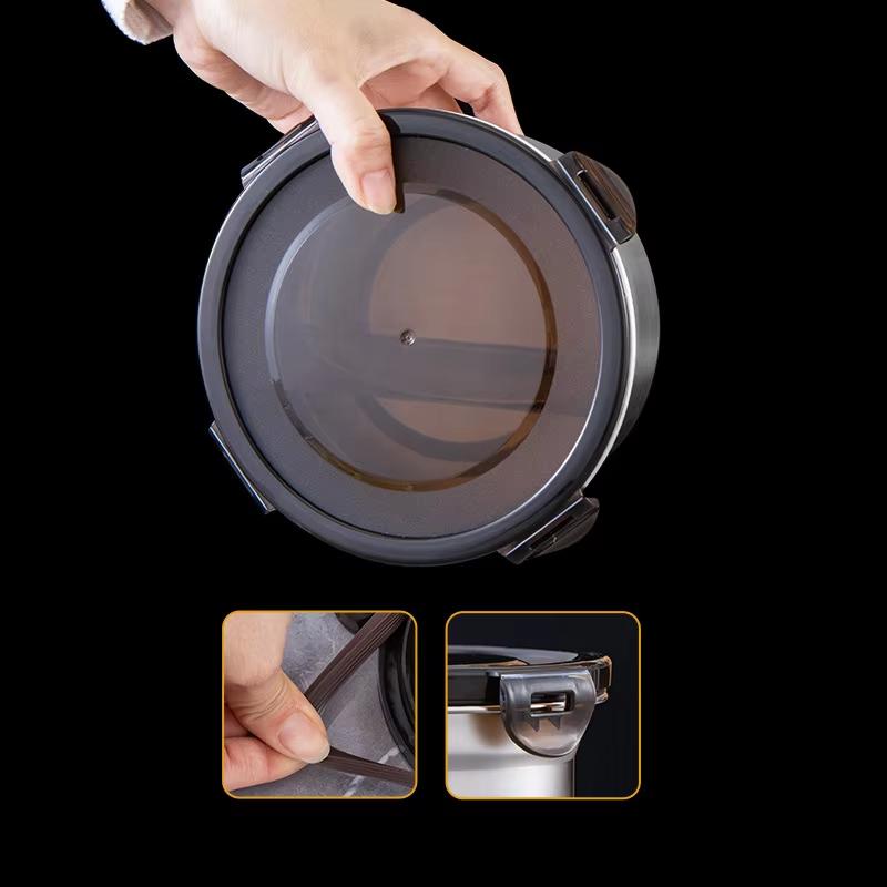 Three Piece Set of 304 Stainless Steel Sealed Lunch Box, Bento Box, Instant Noodle Bowl, Preservation Box, Food Storage Box