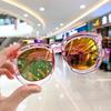 New Children Cute Cartoon Round Sunglasses Boy Girls Vintage Uv400 Colors Rimless Polarized Sun Glasses For Kids