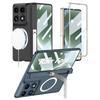 Magnetic Wireless Charging Case With Kickstand Motorola Razr Fold - Full Protection PC Cover In Black Green Titanium Gray