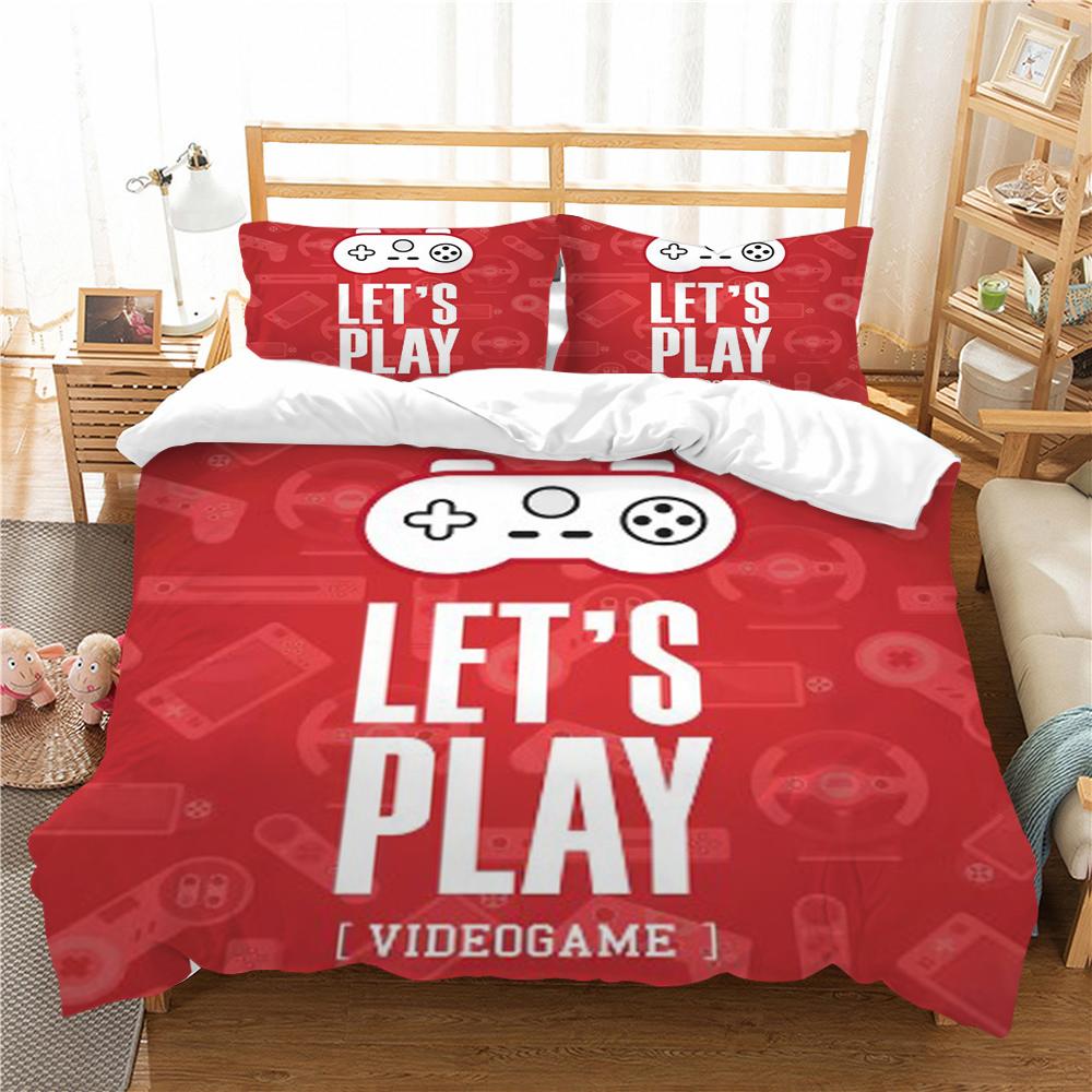 Home 3D Gamepad Printing Bedding Set Bed Quilt Cover Set Soft High Quality Bedroom Comfortable Microfiber Pillowcase