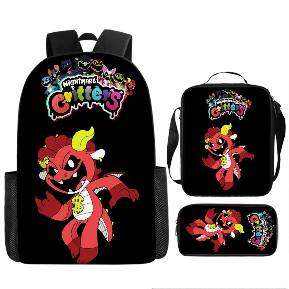 Around Poppy's Game Time Backpack Anime School Bag New Burden Reduction Ridge Protection Elementary School Backpack
