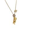 "There Are Fish Every Year" French Brushed Small Koi Copper Coin Necklace Retro New Chinese Exquisite Niche High-End Woman