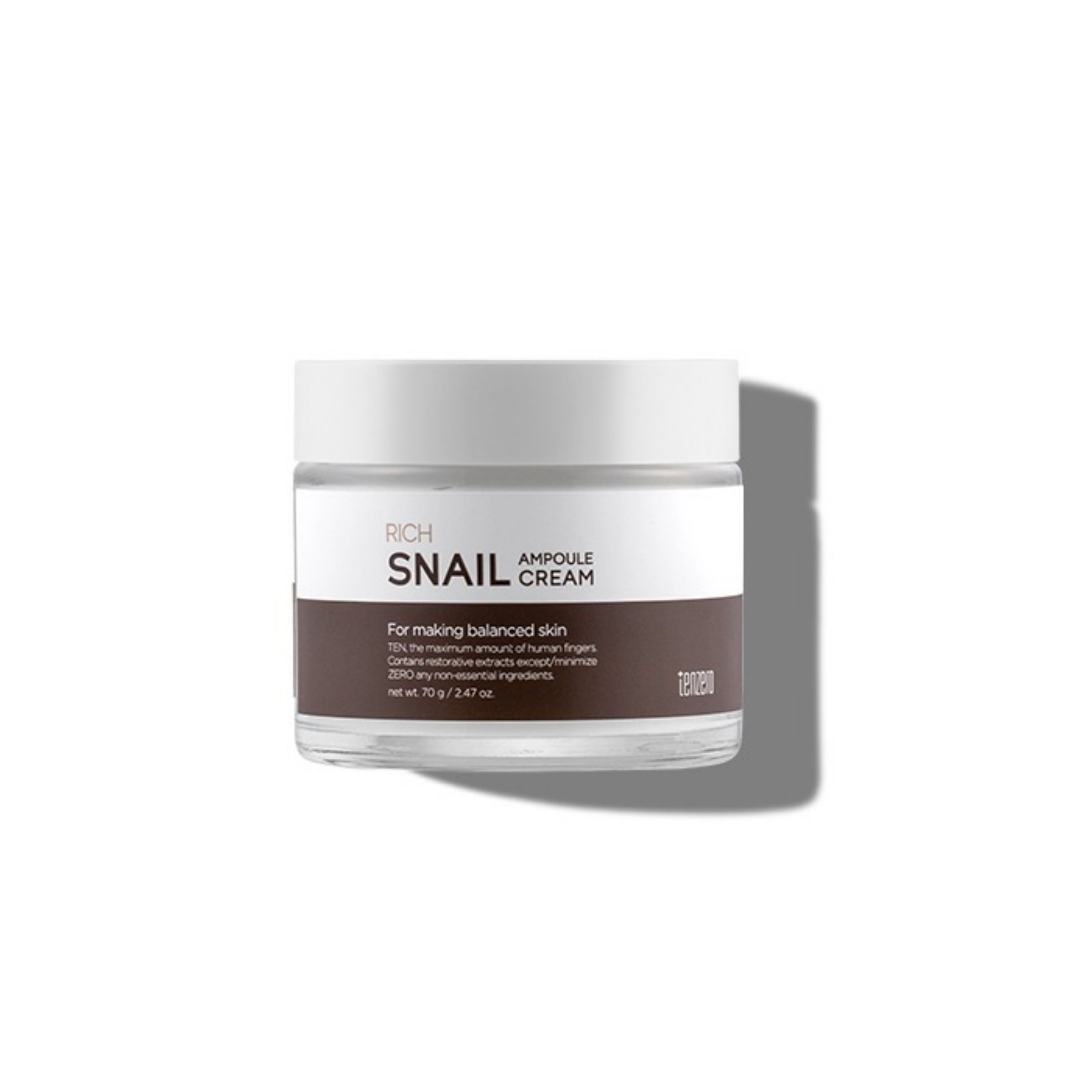 TENZERO Rich Snail Ampoule Cream 2X 70g