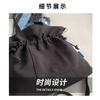 Commuting To Work Cross-border Large-capacity Cross-body Tote Bag Women's New Trendy Super Fire Drawstring Single-shoulder Canvas