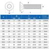 Hexagonal Countersunk Screw Nut Washer Set Metric Threaded Hex Bolt Nuts Spacer Kit Machine Screws Gasket Stainless Steel M2-M6
