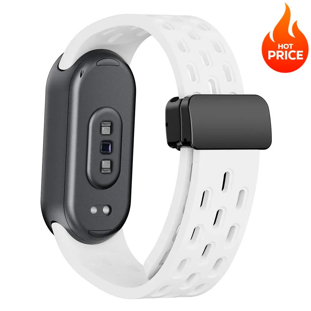 

Silicone Unisex Sports Band for Xiaomi Watch 9/8 Replaceable Breathable Wristband for XiaoMi Band 9 Correa Watchband Bracelet For Xiaomi Mi Band 8 білий