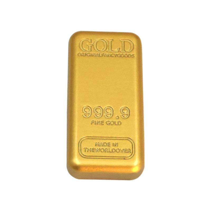 

1pc Realistic Golden Bar - Heavy-Duty Metal Replica with Realistic Appearance & Weight, Elegant Home Decor for Living Room