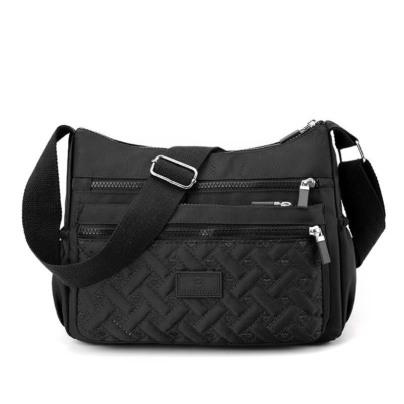 Ladies Messenger Bag Travel Nylon Embroidered Shoulder Bag Female Large Capacity Travel Multi Layer Simple