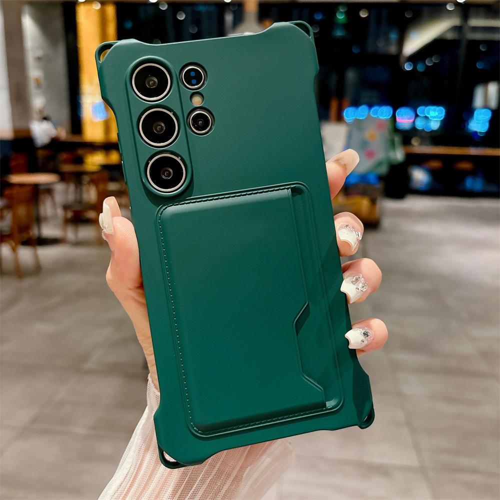 Luxury Shockproof Liquid Card Slot Wallet Case for For Samsung Galaxy S24 S23 S22 Ultra Plus FE A54 A14 A34 A15 5G Matte Armor Cover