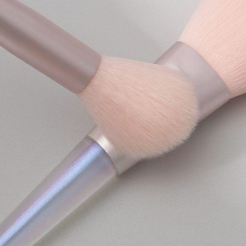 12-Piece Professional Makeup Brush Set With Glitter Acrylic Handle Portable Cosmetic Brushes Eyeshadow Blending Contouring