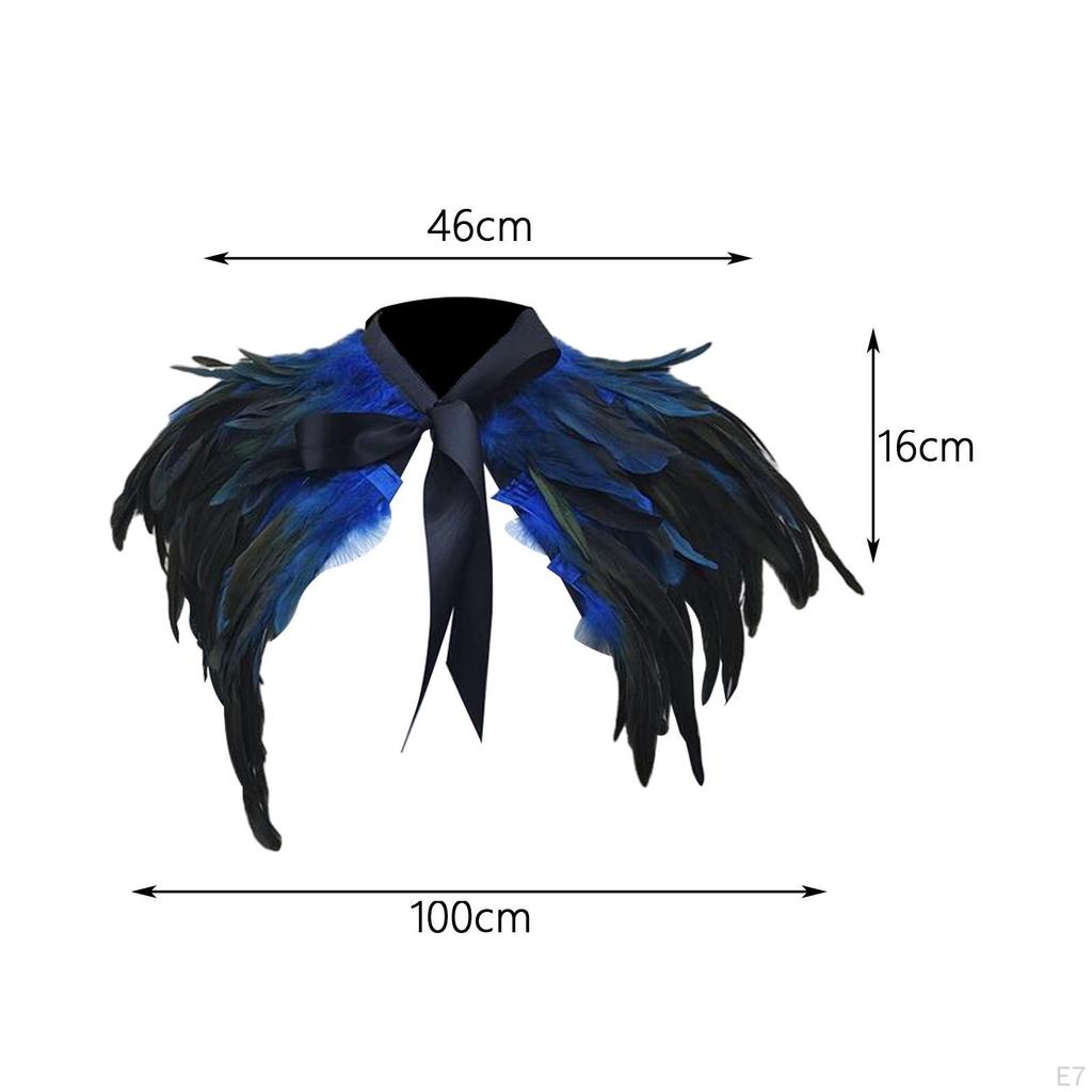 Artificial Feather Cape, Scarf, Halloween Shrug, Multi-layer Accessories, Women, Comfortable