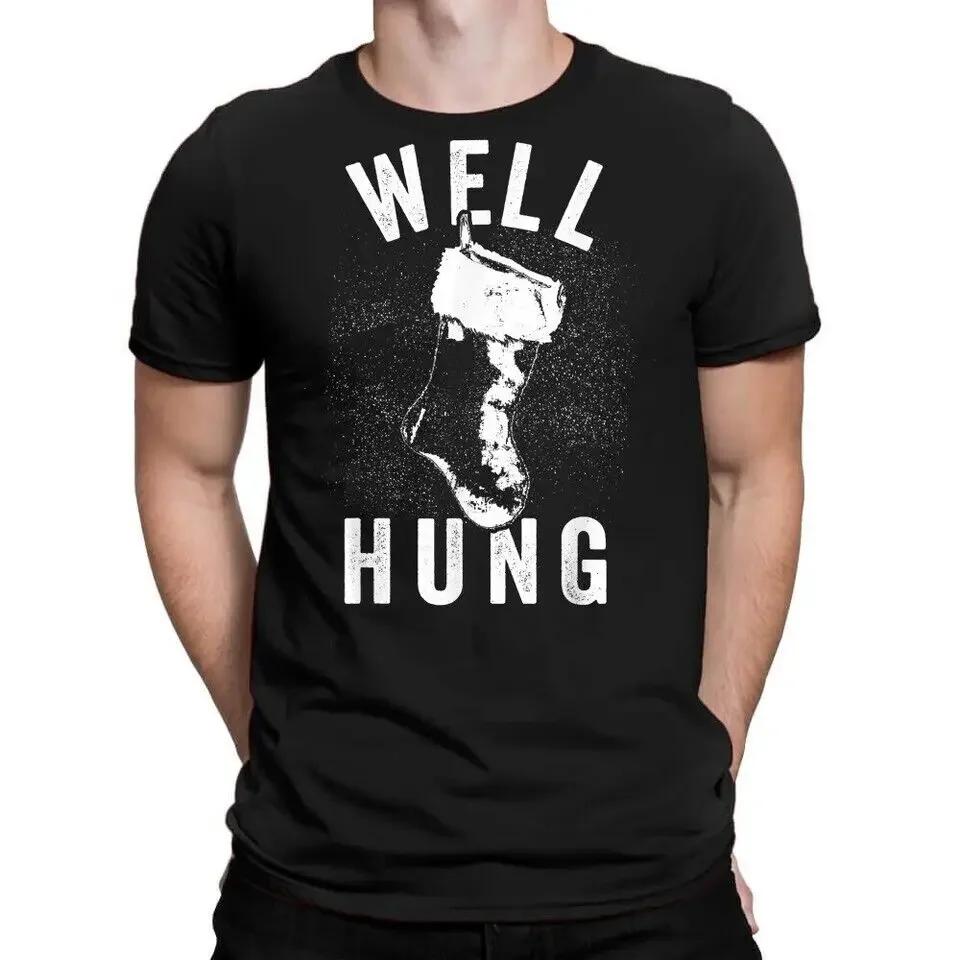 Well Hung Christmas Offensive Adult Humor Xmas Costume Gift S5xl Tshirt