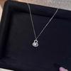 New Chinese Style S925 Silver Hollow Gourd Imitation Pearl Pendant Clavicle Necklace