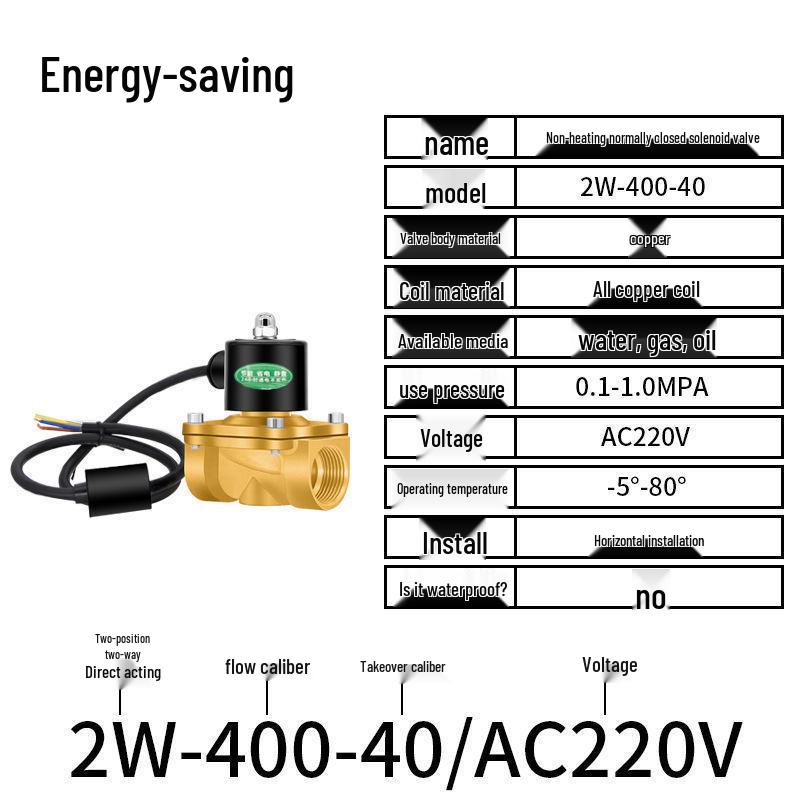 Válvula Solenoide Eléctrica - 1 Pulgada, 4 Puntos, Normalmente Cerrada, 12V/24V/220V Control de Agua y Drenaje