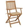 Maison Exclusive - Chaises pliables de jardin lot de 6 avec coussins Bois d'acacia