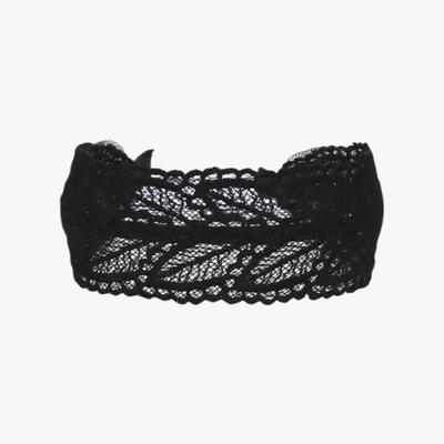 PINK PINEAPPLE MORI LEAF LACE HAIRBAND_BLACK