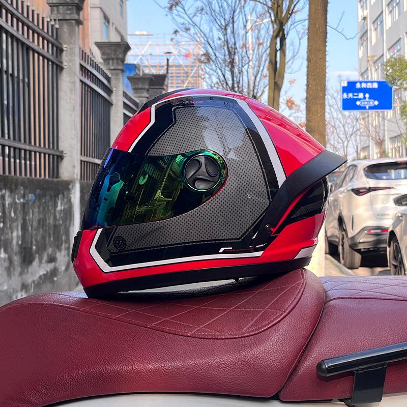 Motorcycle helmet full helmet men and women winter warm safety four seasons knight electric vehicle locomotive full