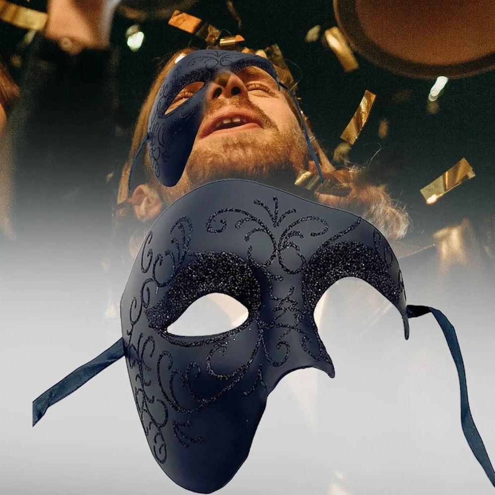 Fashion Masquerade Masks Creative Halloween  Masks Simple The Phantom Dancer Mask  Halloween Party