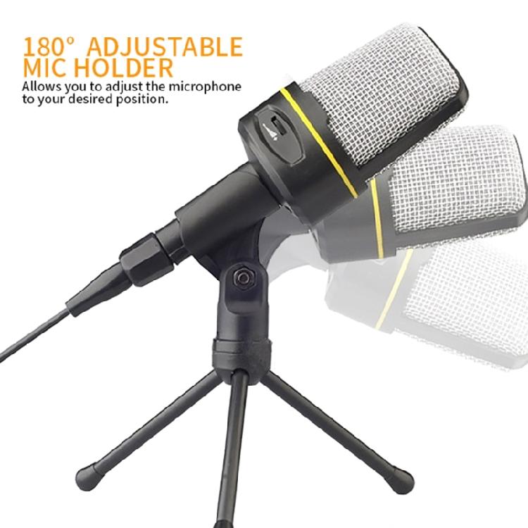 SF920 Omnidirectional Microphone Gaming Condenser Microphone with Holder Stand